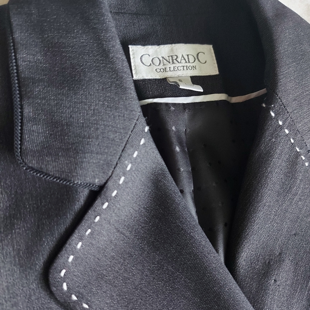 Charcoal Blazer with contrast stitching